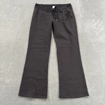 Seven For All Mankind Flare Leg Pants Sweatpants Women L Dark Gray Y2K Grunge - Image 1 of 4