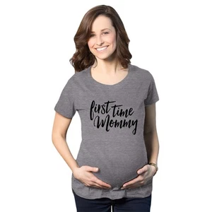 Camiseta de maternidad por primera vez mamá embarazo linda con protuberancia del vientre madre para ser - Imagen 1 de 22