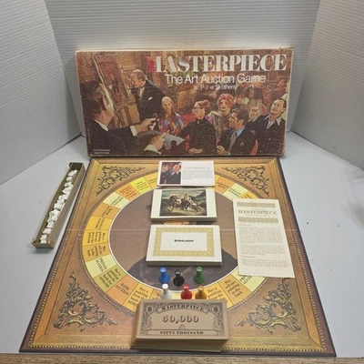 Obra Maestra Arte Subasta Juego de Mesa Vintage 1970 Parker Brothers 100% Completo Foto 1 de 4