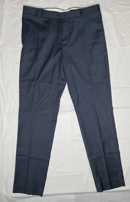 H&M Coupe Etroite Pants Mens 34R NavyBlue Slim Fit Stylish Comfort New with Tags - Image 1 of 4