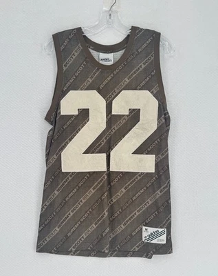 Adidas x Jeremy Scott #22 Rare Mens Brown Stripe Logo Tank Top Sz M - Image 1 of 4