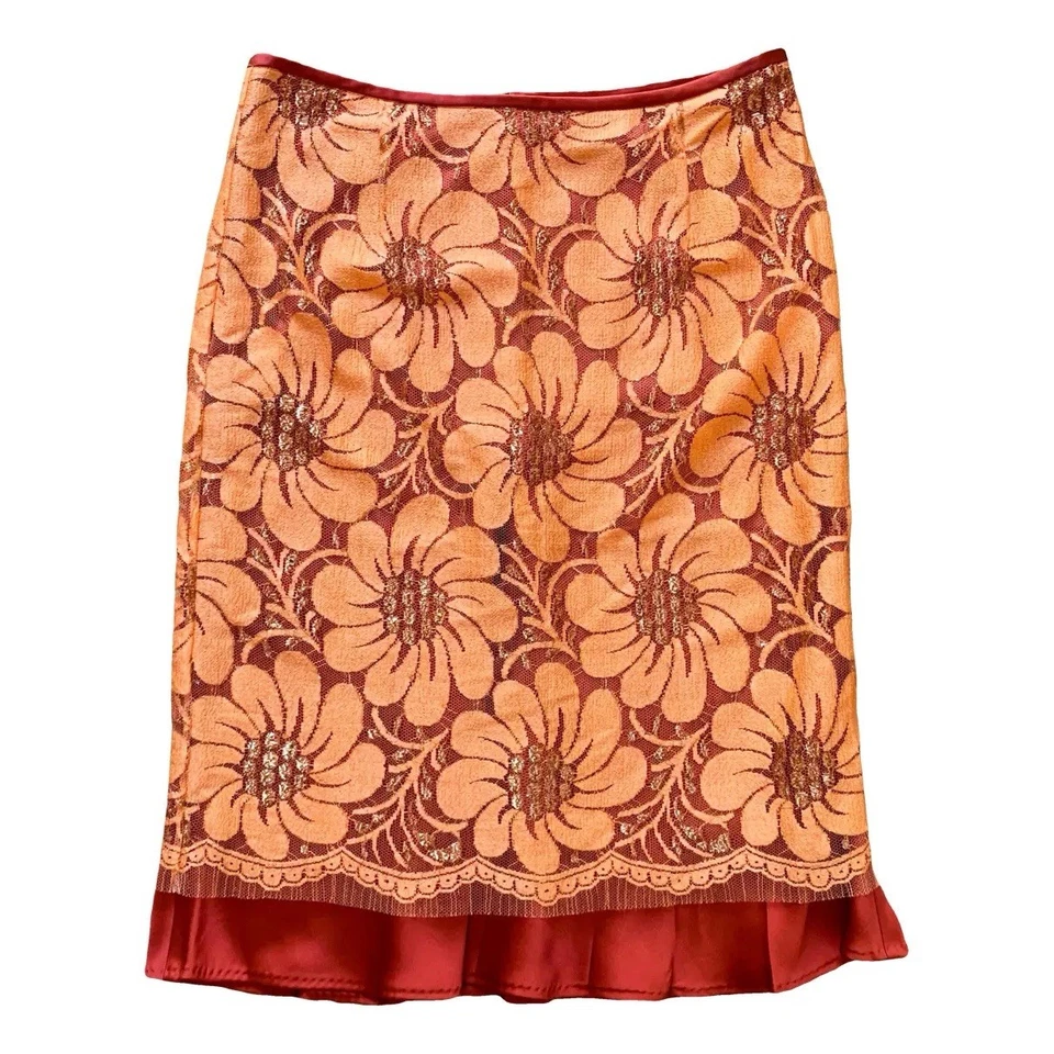 Falda lápiz de encaje Celine by Phoebe Philo patrón floral FR38 Foto 1 de 4