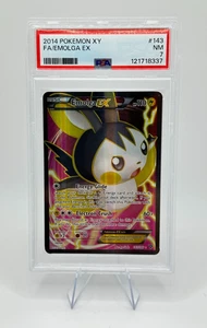 2014 POKEMON XY BASE EMOLGA EX #143 FULL ART HOLO FOIL PSA 7 NM - Picture 1 of 10