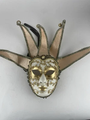 Mascarilla facial completa veneciana italiana Venezia pintada a mano Mardi Gras   Foto 1 de 4
