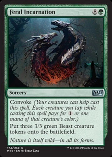 Feral Incarnation - Foil - Magic 2015 (M15) #174/269 MTG Magic The Gathering - Image 1 of 1