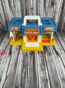 VTG 1986 Fisher Price Little People Little Mart Service Station Car Wash - Picture 1 of 9