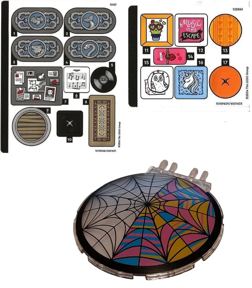 NEW LEGO STICKER Decal 76781 Wednesday & Enid's Dorm Room / Window Spider Web - Image 1 of 1