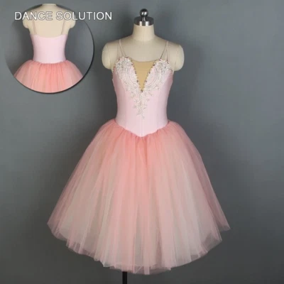 Romántico Tutú Falda Niñas Corpiño con Capas de Tul Suave Tutú Bailarina Vestido Foto 1 de 4