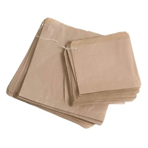 Brown Kraft Paper Bags Ideal for Takeaway Foods & Groceries - Next Day Delivery - Picture 1 of 8