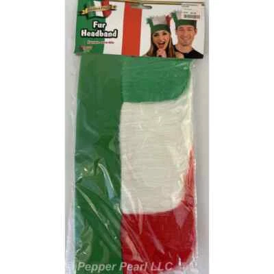 Diadema de piel de orgullo italiano roja blanca verde bandera de Italia talla adulto fiesta nacional Foto 1 de 4