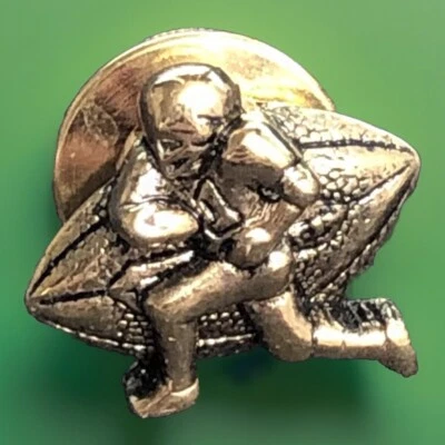 -Football Player Quarterback Runningback Vintage TINY SMALL Tie Tack Lapel Pin  - Image 1 of 4