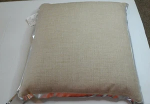 Dakota Metallic Flange Pillow - 24 X 24 Oversized Throw Pillow - Picture 1 of 6