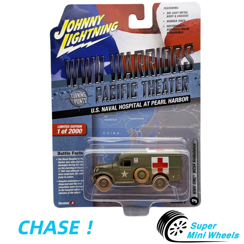 CHASE! Скорая помощь Johnny Lightning 1:64 WWII GMC WC54 - Изображение 1 из 2