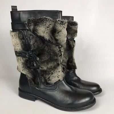 Botas de inverno B MAKOWSKY Taryn pele sintética/couro - Feminino tamanho 8.5 - Preto - Imagem 1 de 4
