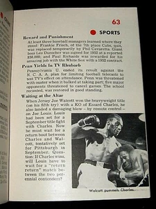 JERSEY JOE WALCOTT 1951 BEATS EZZARD CHARLES FEATURE JOE LOUIS COMPLICATIONS - Picture 1 of 1