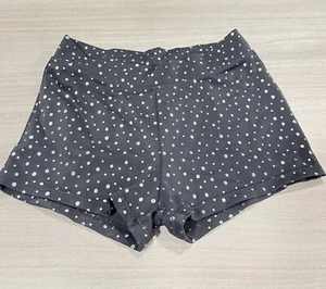 Girls Justice Shorts 6/7 Black Silver A13 - Picture 1 of 2