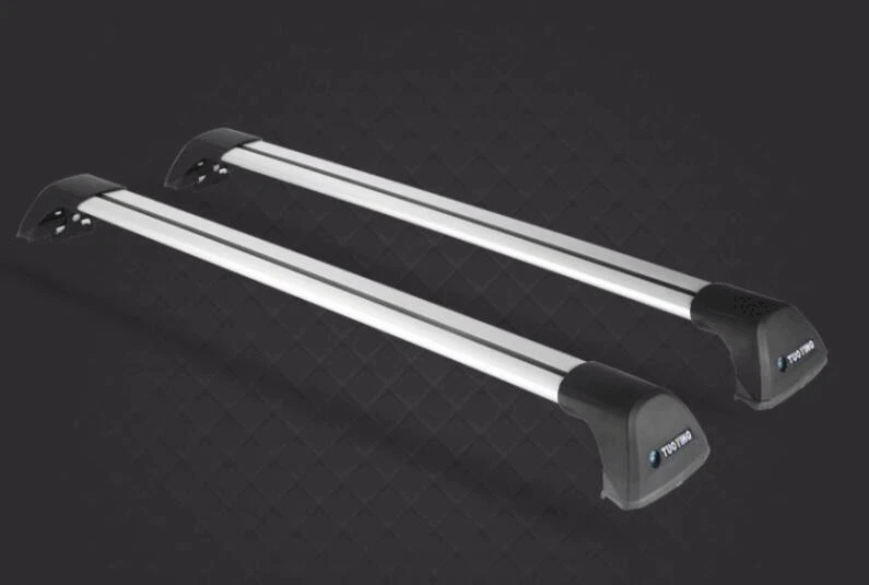 Portaequipajes portaequipajes apto para todos los sedanes riel de techo de acero plateado Foto 1 de 4