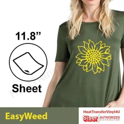 Siser EasyWeed Heat Transfer Vinyl 12"x 12"  Sheets *message color selections - Image 1 of 4