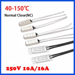10A/16A 250V Temperature Switch 15℃-155℃ Normally Close Thermal Protectors - Picture 1 of 6
