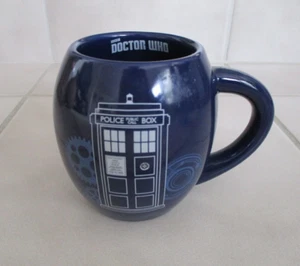 Dr. Who 18 oz. Oval Ceramic Coffee Mug Cup 2012 BBC Dark Blue Mug - Picture 1 of 5