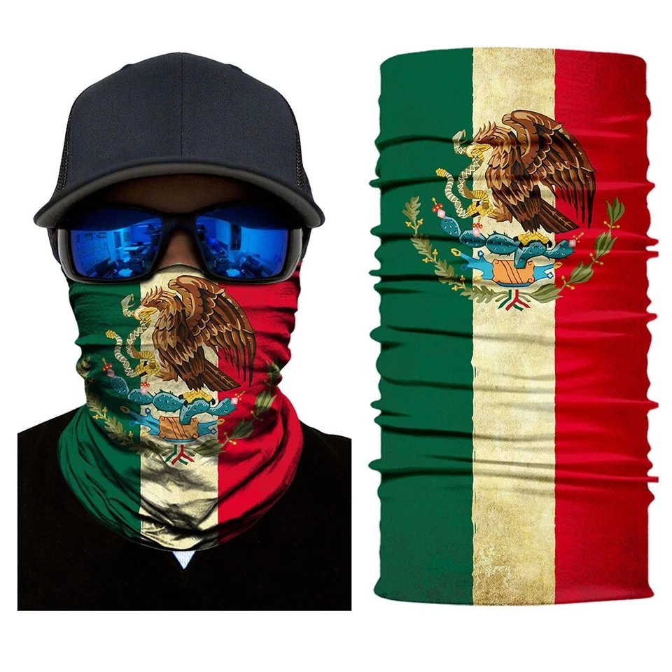 Bandera de México Exterior Cara Bufanda Bandana Diadema Cuello Polaina Prendas para la cabeza Stock de EE. UU. Foto 1 de 1
