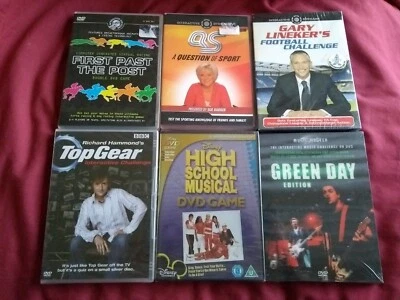 6 Interactive DVD Games Bundle Top Gear Sport Green Day Horses Disney Musical UK - Image 1 of 4