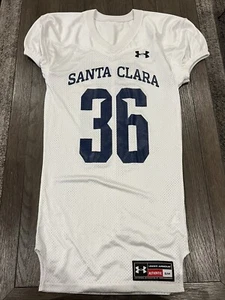 Mens Under Armour Santa Clara Broncos Jock Football Jersey Small White - Picture 1 of 1