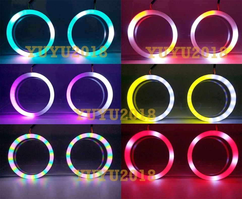 Anillo halo color ensueño para Volvo XC60 S60 V60 14-17 Flow Chasing RGB DRL BT APP Foto 1 de 4
