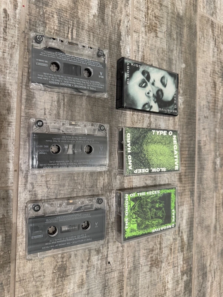 type o negative cassette Lot - Bloody Kisses, Slow Deep and Hard, Oriigin - Image 1 of 1