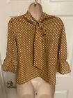 farrow dressy blouse small polka dot back  g71