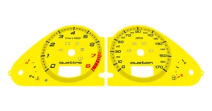 Audi A6 C6 170 MPH Gasolina Caras Calibre Amarillo Personalizadas con Anillo Brillante - Imagen 1 de 1