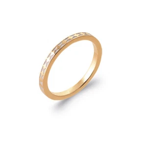 18K Gold Plated Ring - Color Enamel Coated Geometric Band - Picture 1 of 8