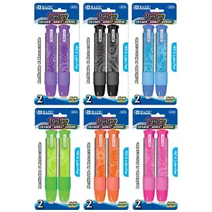 BAZIC Retractable Stick Erasers Paisley, Mechanical Pencil Eraser, Large Size... - Picture 1 of 7