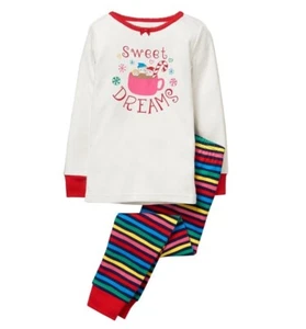 Gymboree Girl's Pajama Set Size 5 Family Christmas Cocoa Gymmies - Picture 1 of 4