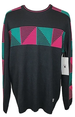 Spyder Men's Classic Crew Sweater Ebony Gray Size XXL NEW USA Ski Team - Image 1 of 4