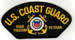 Coast Guard Iraqi Freedom Veteran HC Black Hat Patch - Picture 1 of 1