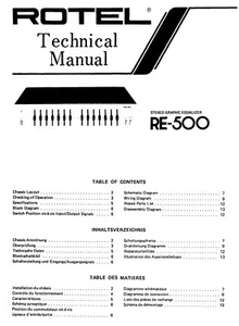 Service Manual-Anleitung für Rotel RE-500  - Bild 1 von 1