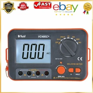 Milli-ohm Meter VC480C LCD Backlit 4 Wire Test Low Resistance Multimeter 6 range - Picture 1 of 5