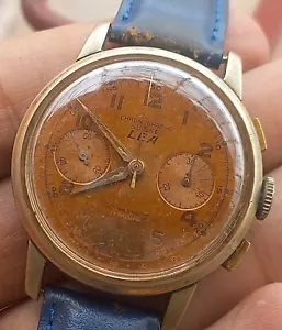 Cronógrafo Salmon Dial Suisse Léa Vintage Landeron 48 - Imagen 1 de 7