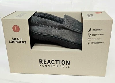Nuevo con caja Kenneth Cole Reaction para hombres tumbona pantuflas espuma viscoelástica interior/exterior Foto 1 de 4