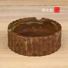 Collection Exquisite Chinese Pure Red Copper * Bamboo * Ashtray S207