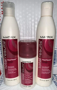 Matrix Total Results Heat Resist Shampoo & Conditioner 10oz & Iron Tamer 3.4oz - Picture 1 of 1
