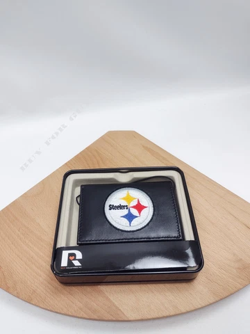 Pittsburgh Steelers NFL Embroidered TRIFOLD Wallet - Mens black wallet Cover