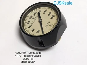 ASHCROFT DuraGauge  4-1/2" Pressure Gauge 2000 Psi  (USED). - Picture 1 of 8