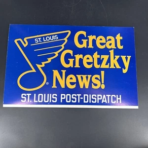 SLPD Wayne Gretzky Newspaper Vending Machine Insert 17” x 11” NHL BLUES 1996 - Picture 1 of 4