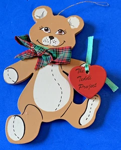 1986 Kurt S. Adler "The Teddi Project" Brown Teddy Bear Christmas Ornament - Picture 1 of 3