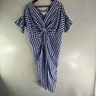 L'atiste by Amy Dress Women's Size Small V Neck Gingham Midi
