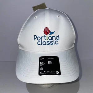 Nike Dri-Fit Portland Classic Baseball Cap Size M/L White Style SU241010CHI - Picture 1 of 7