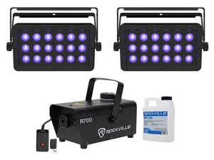 (2) Chauvet DJ LED Shadow 2 ILS Black Lights w/Eye Candy Effects+Fog Machine - Picture 1 of 12