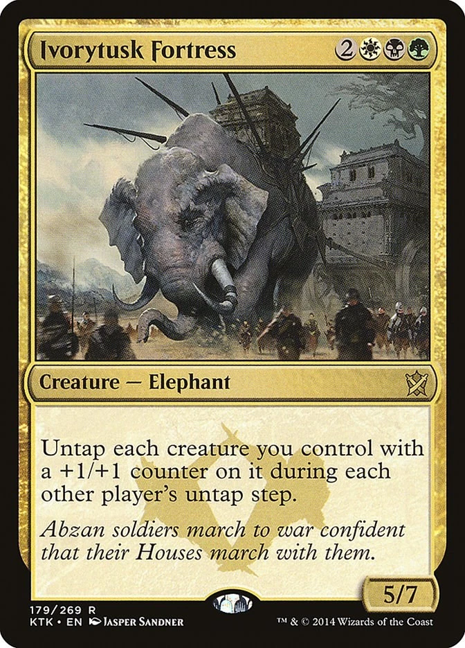 Ivorytusk Fortress 179 LP Foil Khans of Tarkir MTG EN - Image 1 of 1